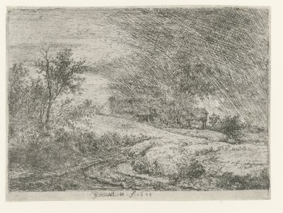 Landskap med en gård av Jacob van Ruisdael