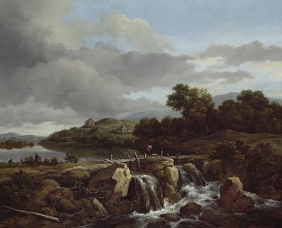 Landskap med kaskad av Jacob van Ruisdael