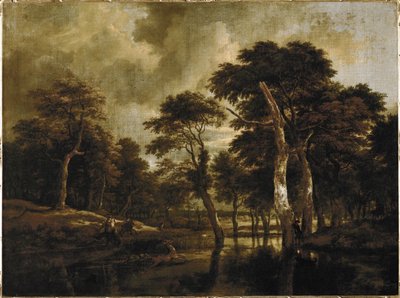 The hunt (målning på duk) av Jacob Isaaksz. or Isaacksz. van Ruisdael