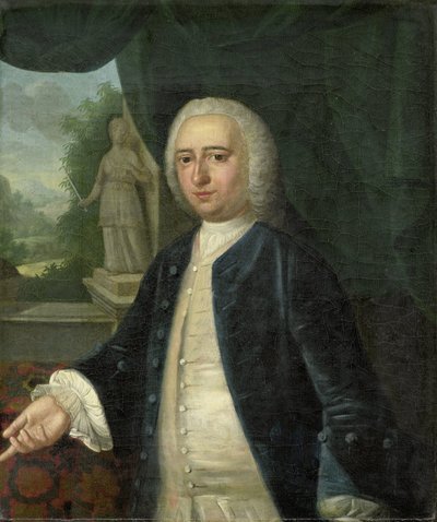 Porträtt av Johan Willem Parker, Lord of Zaamslag, Geersdijk, Wissenkerke, Cats och Soelekerke, Burgomaster of Middelburg, Deputy of Walcheren in Zeeland av Jacob Jan Nachenius