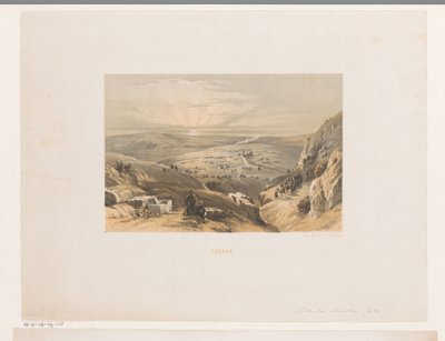 Utsikt över Kanaan med soluppgång Kanaan (titel på objekt) av Jacob Jan van der Maaten (attributed to)