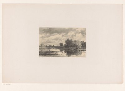Flodlandskap med hölada av Jacob Jan van der Maaten