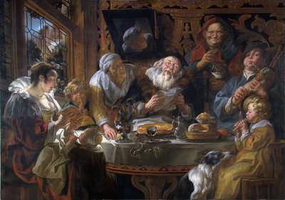Som de gamla sjunger, så piper de unga av Jacob Jordaens