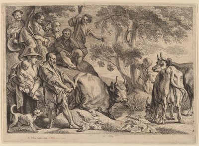Cacus som rånar Herkules boskap av Jacob Jordaens