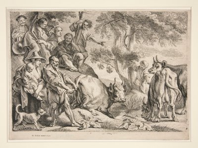 Cacus som rånar Herkules boskap av Jacob Jordaens