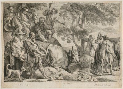 Cacus stjäl Herkules ko av Jacob Jordaens