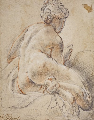 Kvinnlig nakenbild, sedd bakifrån av Jacob Jordaens