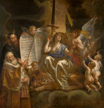 Mänsklig lag grundad på den gudomliga rättvisan av Jacob Jordaens