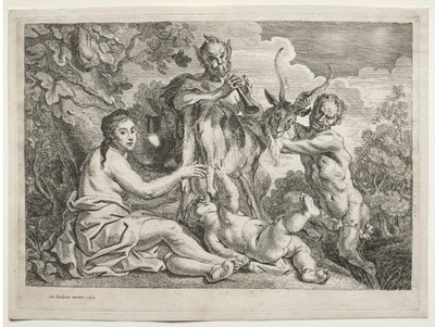 Jupiter får näring av geten Almathea av Jacob Jordaens