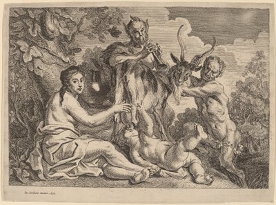 Jupiter får näring av geten Amalthea av Jacob Jordaens