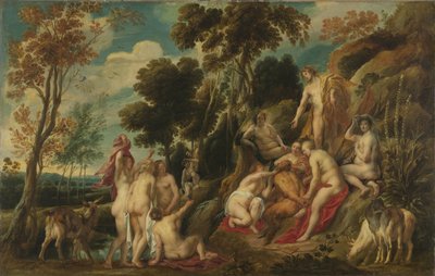 Marsyas illa behandlad av muserna, 1630-1640 av Jacob Jordaens
