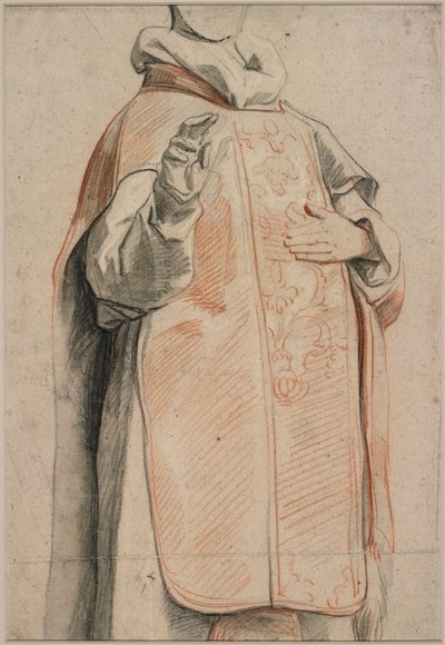 Studie av en figur i prästdräkt av Jacob Jordaens