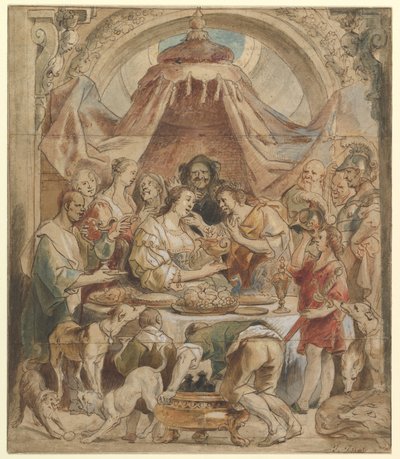 Antonius och Kleopatras festmåltid av Jacob Jordaens