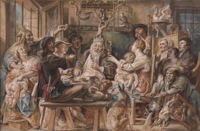 Kungen dricker av Jacob Jordaens