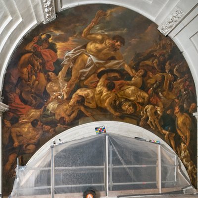 Simson besegrar filistéerna av Jacob Jordaens the elder