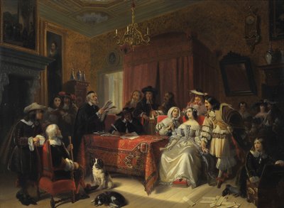 Läsning av testamente av Jacob Joseph Eckhout
