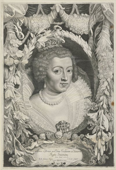 Porträtt av Anna van Österrike Ferdinand II[us] och III[us] Kejsare av huset Österrike (serietitel) av Jacob Louys