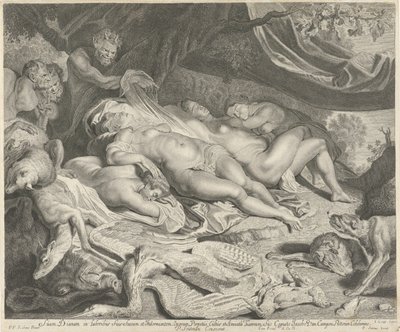 Resten av Diana och hennes nymfer efter jakten av Jacob Louys