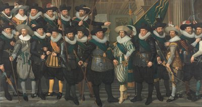 Civic Gardesmen av kompaniet av kapten Jacob Pieterszn Hooghkamer och löjtnant Pieter Jacobszn van Rijn av Jacob Lyon