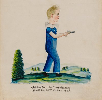 Porträtt av Edward Musser, 1826. av Jacob Maentel
