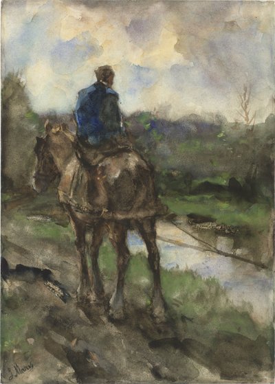 Jägare till häst på dragbanan av Jacob Maris