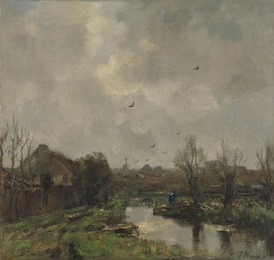 Landskap i närheten av Haag av Jacob Maris
