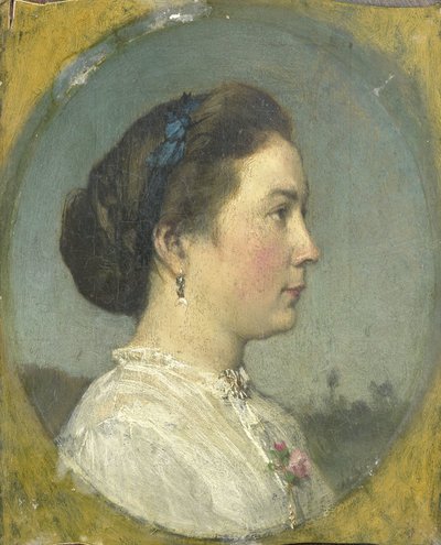 Porträtt av Catharina Hendrika Horn, konstnärens hustru av Jacob Maris