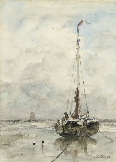 Fiskares rosa på stranden av Jacob Maris