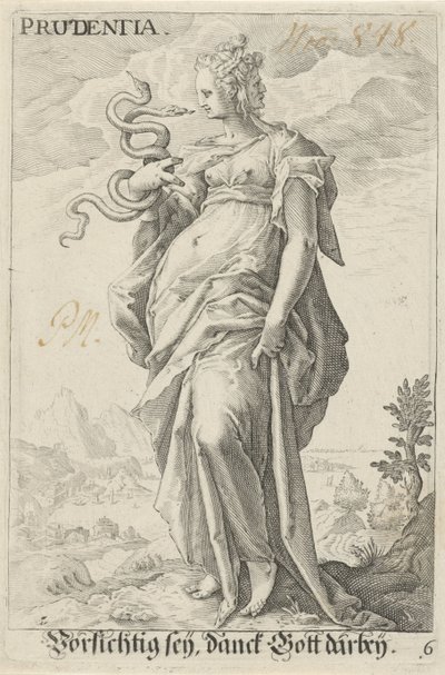 Varning (Prudentia) Prudentia (titel på objekt) av Jacob Matham (attributed to)