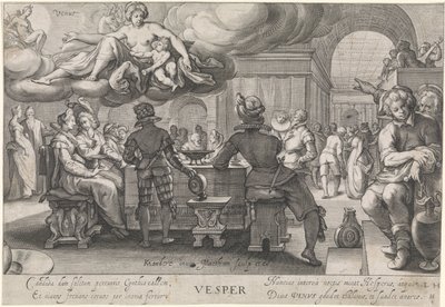 Kväll (Vespers) Vesper (titel på objekt) The Four Times of the Day (serietitel) av Jacob Matham