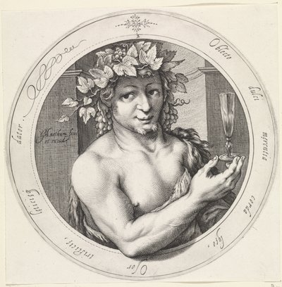 Bacchus med glas Venus, Bacchus och Ceres (serietitel) av Jacob Matham