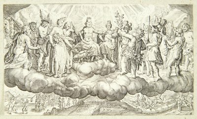 Bacchus ger Jupitervin av Jacob Matham