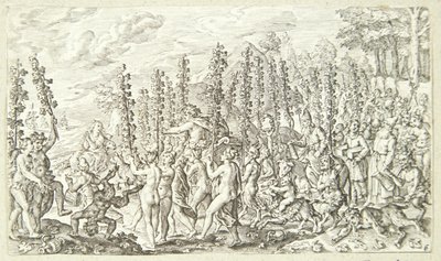 Bacchus triumf av Jacob Matham