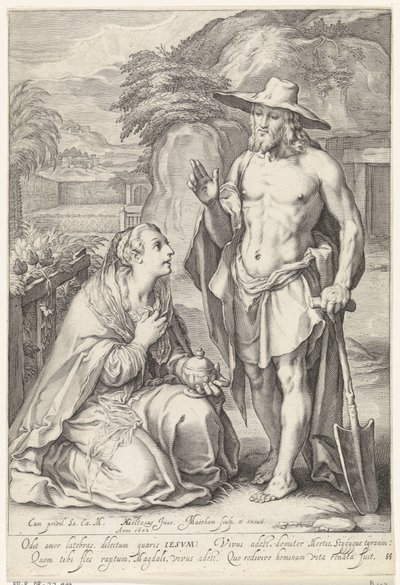 Kristus visar sig för Maria Magdalena (Noli me tangere) av Jacob Matham