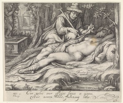 Cimone i Iphigenia av Jacob Matham