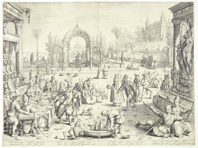 Den rike mannen och Lasaros av Jacob Matham