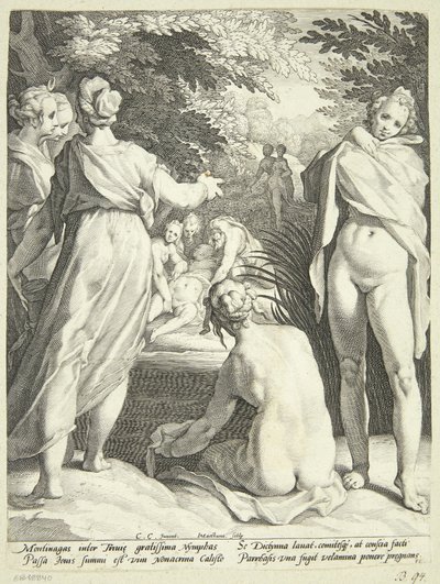 Diana upptäcker Callistos graviditet av Jacob Matham
