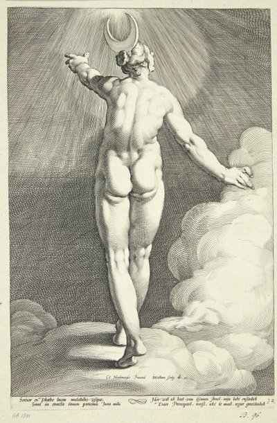 Diana som Luna av Jacob Matham
