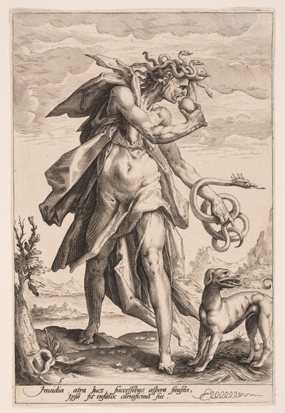 Envy, platta 5 från The Vices av Jacob Matham