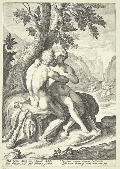 Hercules och Dejanira av Jacob Matham