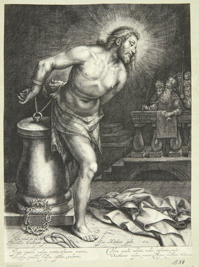 Jesus vid pelaren (efter hudflätningen) av Jacob Matham