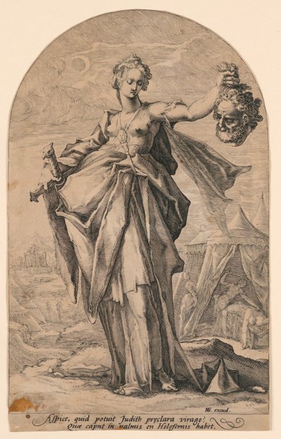 Judith, från serien "Hjältar i Gamla Testamentet" av Jacob Matham