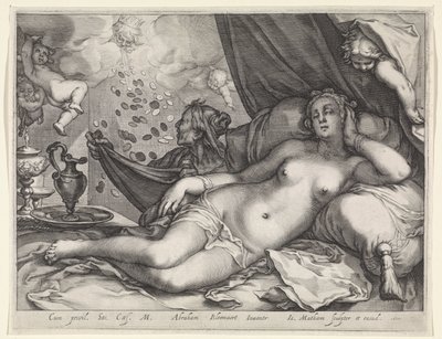 Jupiter och Danaë av Jacob Matham