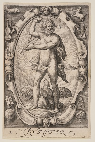 Jupiter, från De sju planeterna av Jacob Matham