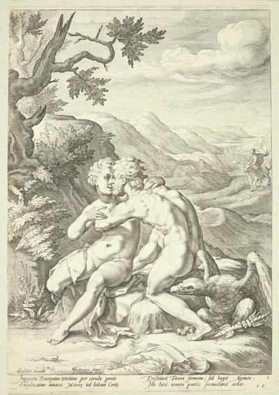 Jupiter och Europa av Jacob Matham