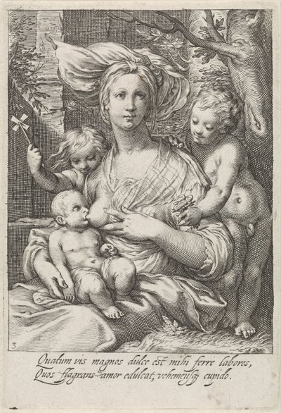 Kärlek (Caritas) av Jacob Matham