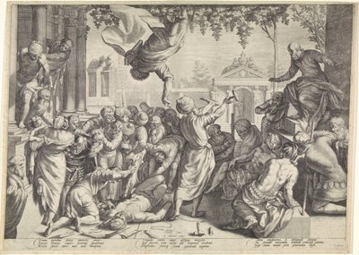 Marcus räddar en slav från hans tortyr av Jacob Matham