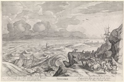 november (titel på objekt) De tolv månaderna (serietitel) av Jacob Matham