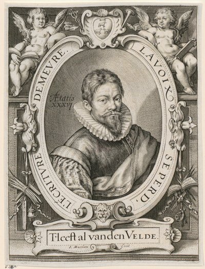 Porträtt av Jan van de Velde den äldre av Jacob Matham
