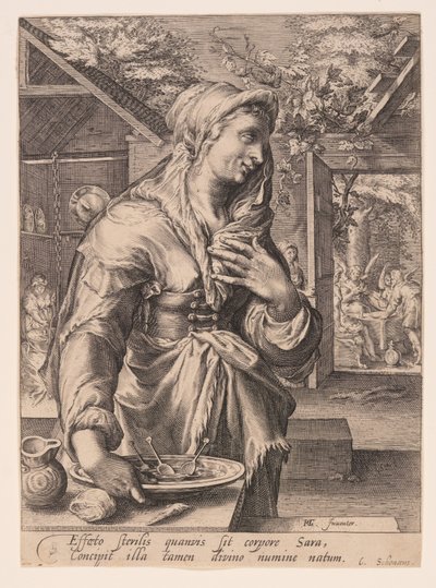 Sarah, från Patriarkernas fruar av Jacob Matham